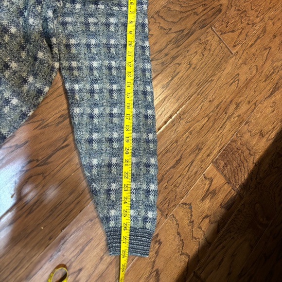 Vintage TSR USA Knit Cardigan Sweater | Made in USA | Plaid Grandpa large - Picture 11 of 11